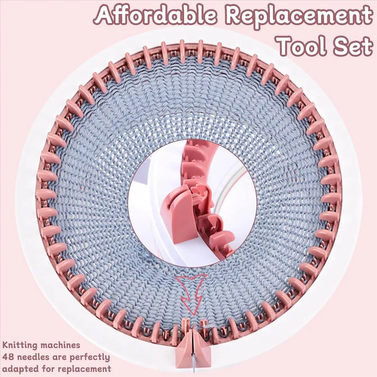 FOR HOME 10 PCS Hanging Needles Replacement Parts Compatible with 48 Needles Knitting Machines