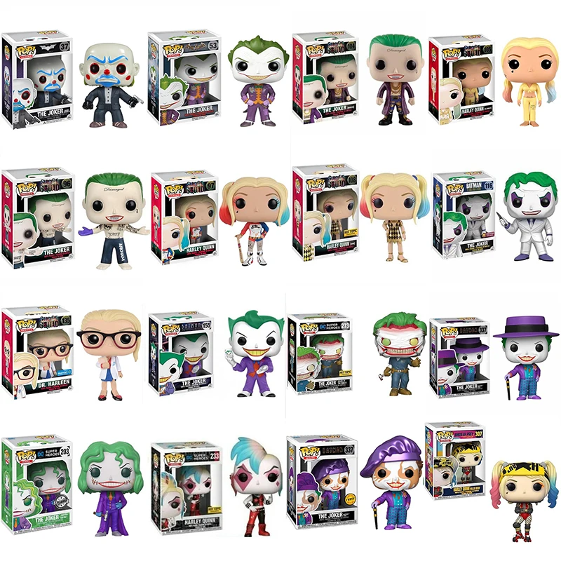 Funko Pop Suicide Squad Harley Quinn Batman the Joker 337# Super Heroes Harley Quinn 233# Action Figure Model Toys Children Gift