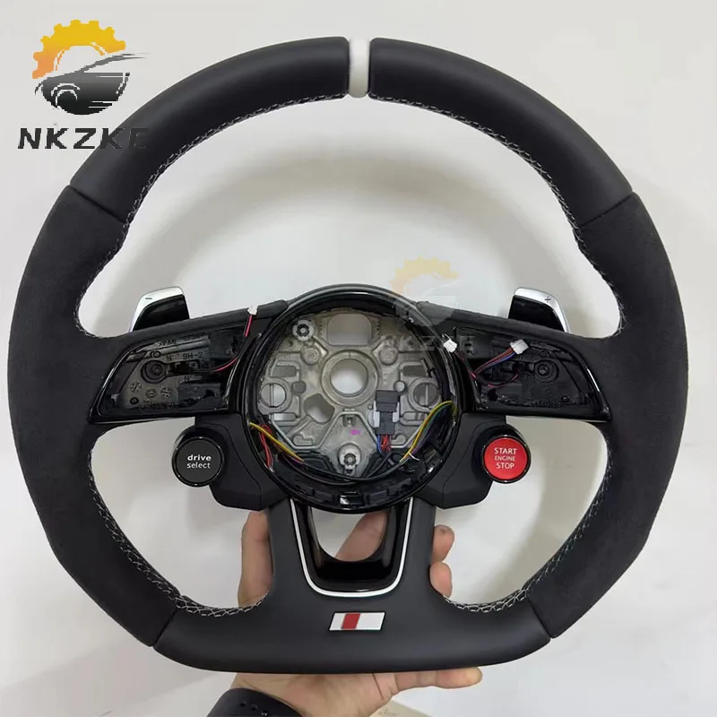 

The Steering Wheel Is Suitable For Audi A3 8Y,2021-2023 Model And Is Made Of Alcantara Material Car Accessory