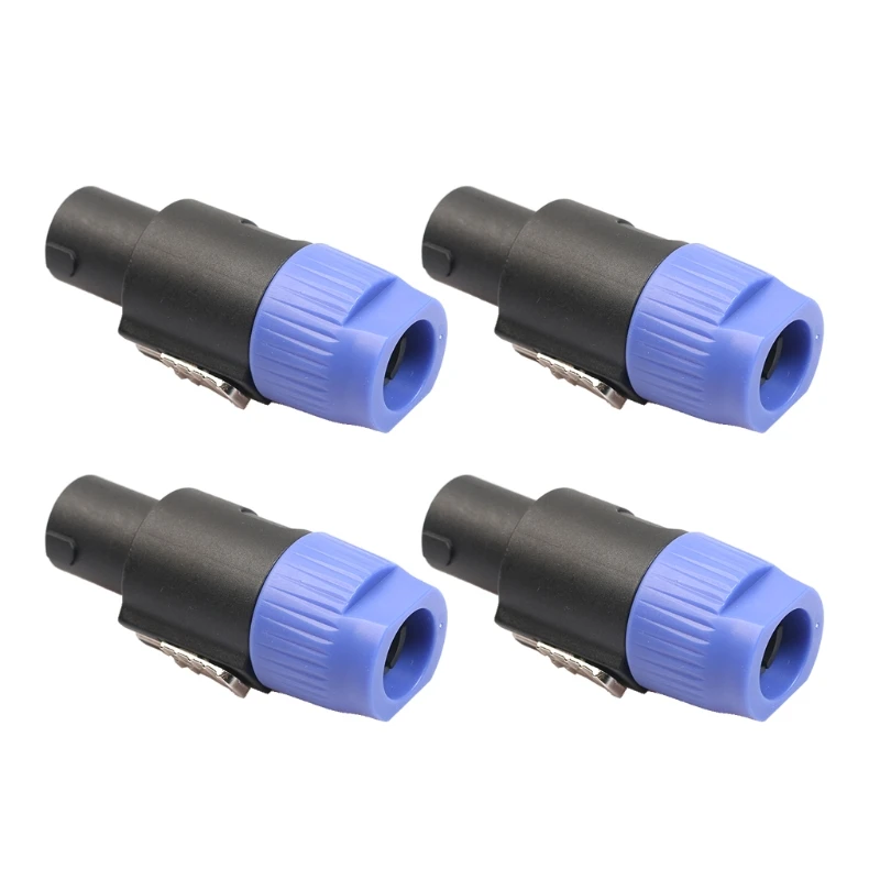 G6DC 4pcs 4 Pole Speaker Plug Twist Lock Cable Connector For Neutrik Speakon NL4FC