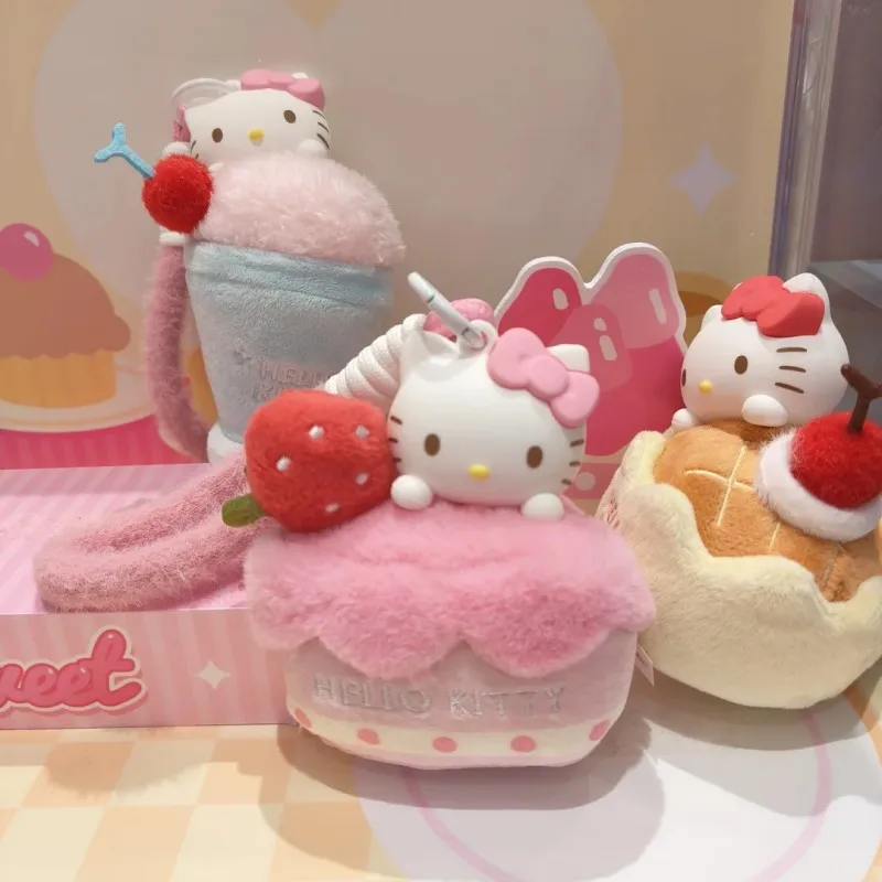 Miniso Hello Kitty Sweet Workshop Blind Box Plush Aromatherapy Hanging Ornament Doll Toy Female Gift Decoration