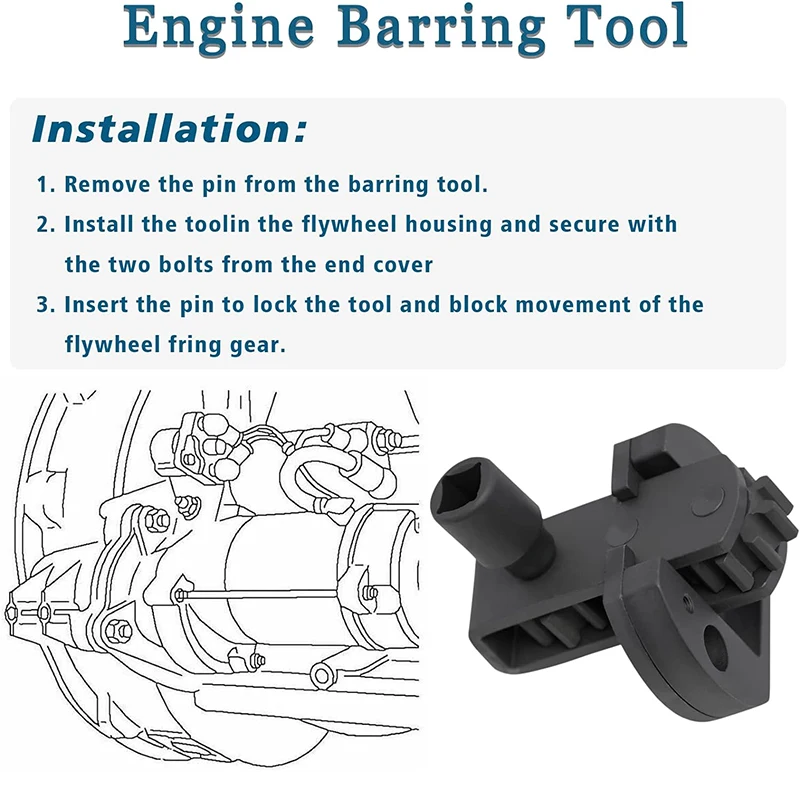 Engine Turning Barring Adjust Tool J-46392 Alternative W904589046300 For Detroit Diesel DD13 DD15 DD16 MBE4000 MBE900 Engine