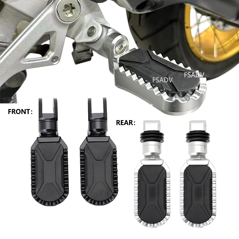 For BMW R1200GS R1250GS LC ADV R 1250 GS Adventure GSA Motorcycle Footrest Rest Padel Rubber Cover Aluminum Rotatable Footpeg