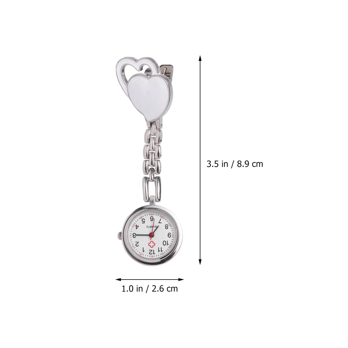 Nurse Pocket Watch Gift for Friends and Family Creative Hanging Telescopic Clothing Decoration Heart Shaped