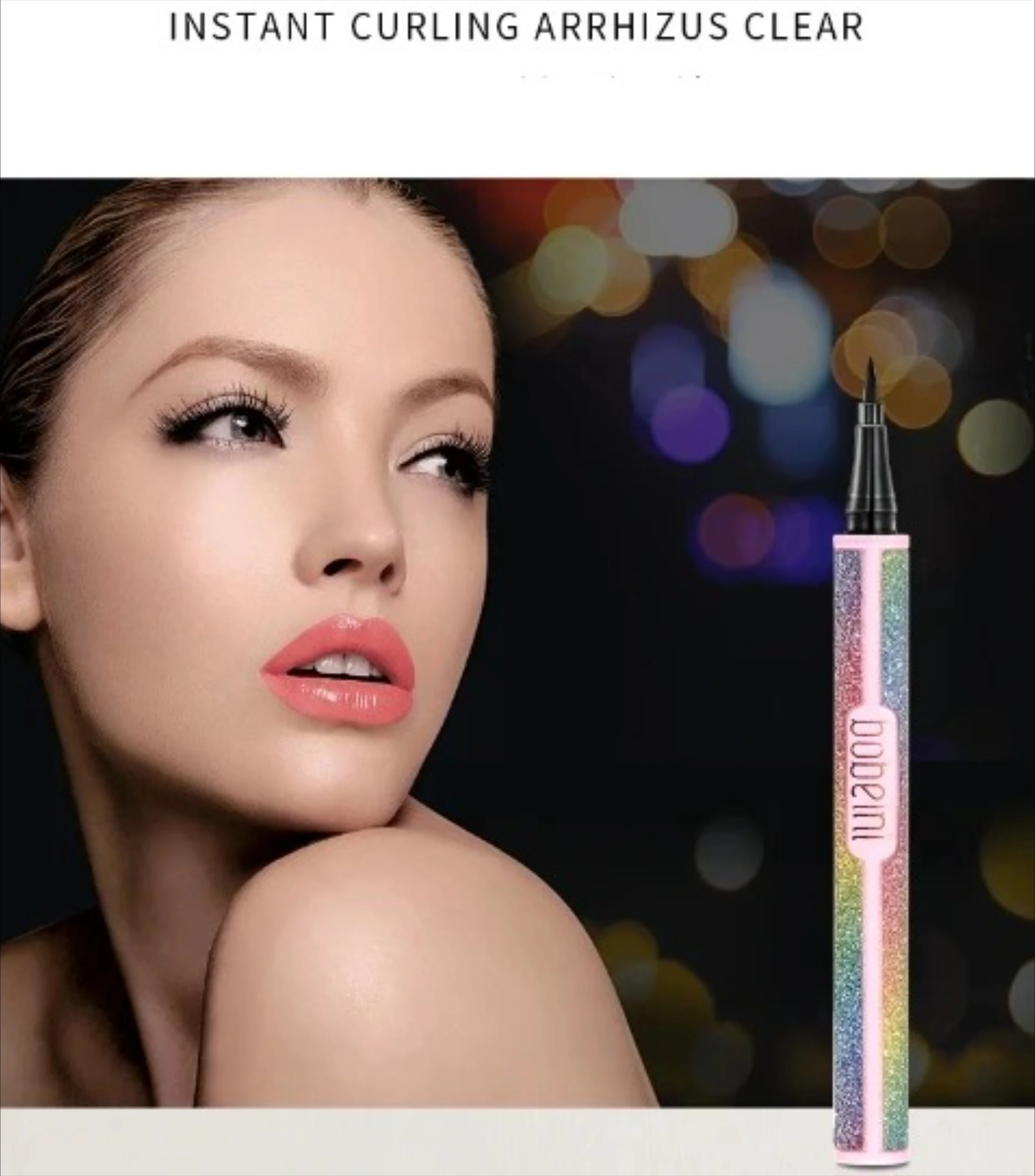 2-kleuren langdurige vloeibare eyeliner Ultrafijne borstel Eyeliner Pen Make-up Dames Eyeliner Oogcosmetica Beste waterdichte sneldrogende