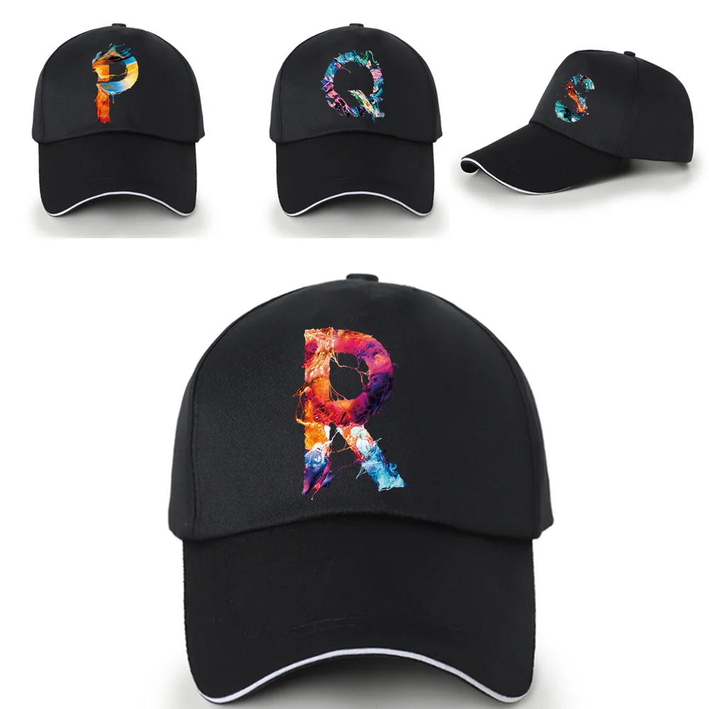 

Unisex Baseball Caps Outdoor UV Protection Sun Hat Sport Hip Hop Snapback Caps Summer Golf Hats for Men Black Cap Paint Pattern