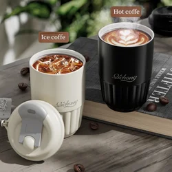 410ml Ceramic Liner Thermos Coffee Cup Milk Water Thermal Mug Outdoor Travel Thermal Mug Juice Vacuum Flask Insulated Cups