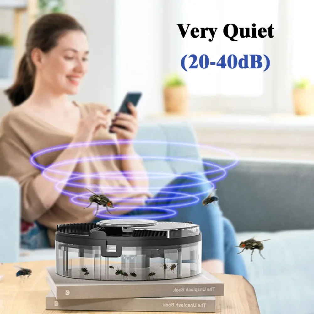 New Automatic Flycatcher USB/Rechargeable Rotating Flies Killer Detachable Electric Pest Reject for Household Kitchen