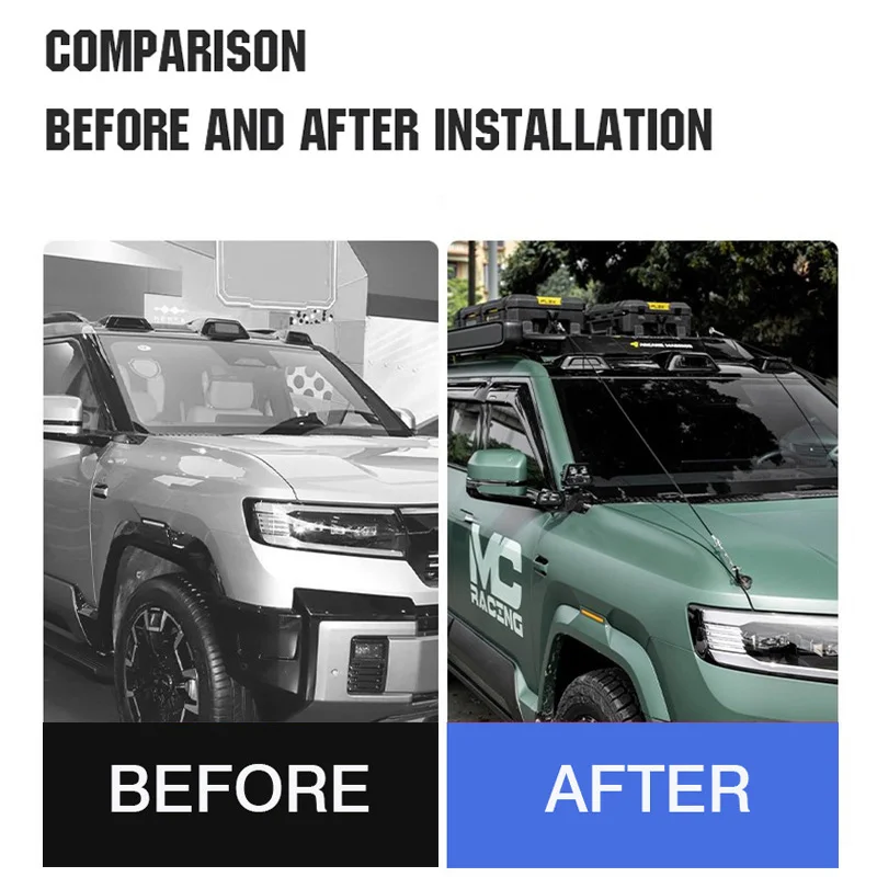 Para BYD FangChengBao Equation Leopard 5 8 2023 2024 2025 tira de protección del separador de ramas de la selva tropical pieza de modificación exterior