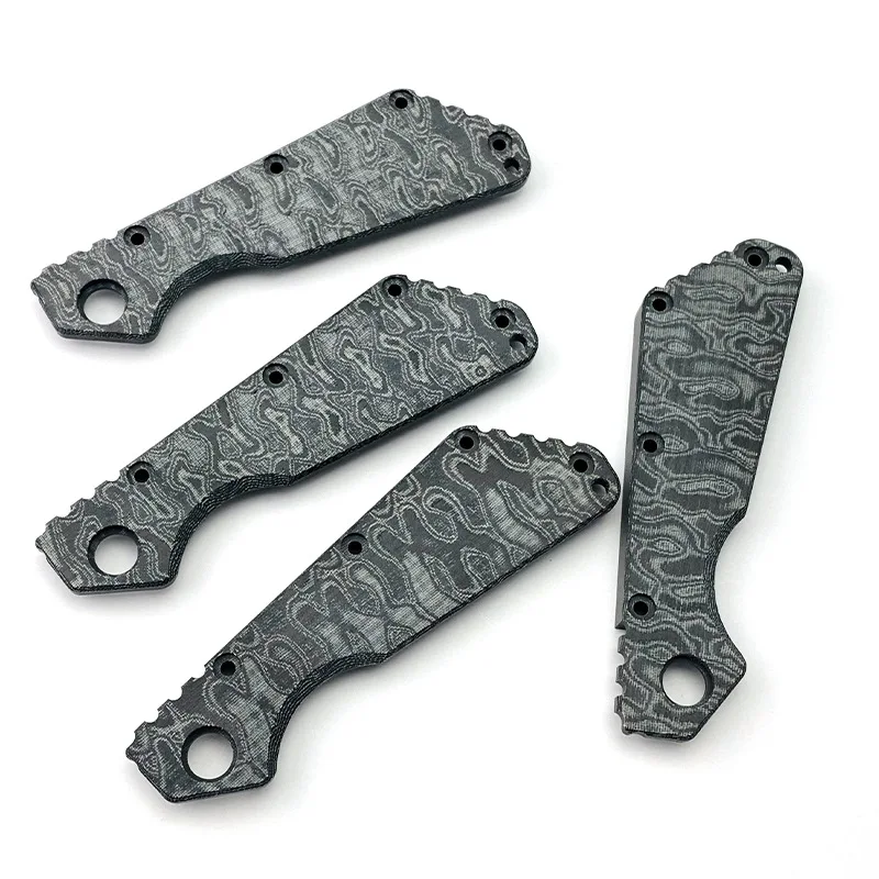 Damascus Pattern Micarta Material CNC Knife Handle Patch Scale For Genuine Strider SMF Old Knives Grip DIY Make Accessory Part