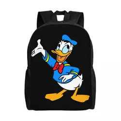 Custom Donald Duck Cartoon Backpacks Women Men Fashion Bookbag for College School Bags