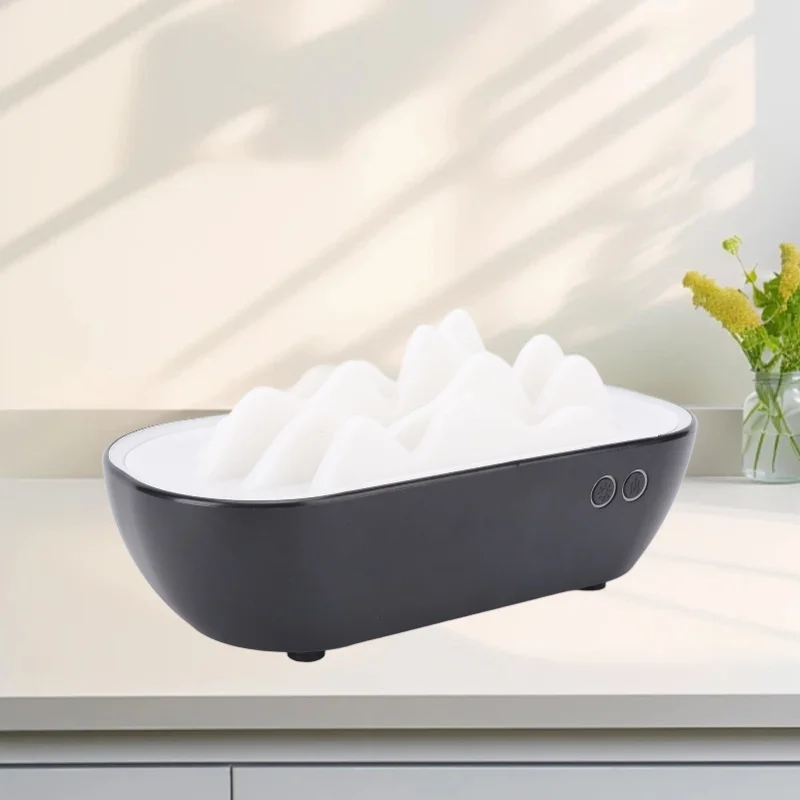 Aromatherapy Diffuser Chinese Mountains Design Compact Aromatherapy Diffuser Cool Mist Humidifier For Home Black/White