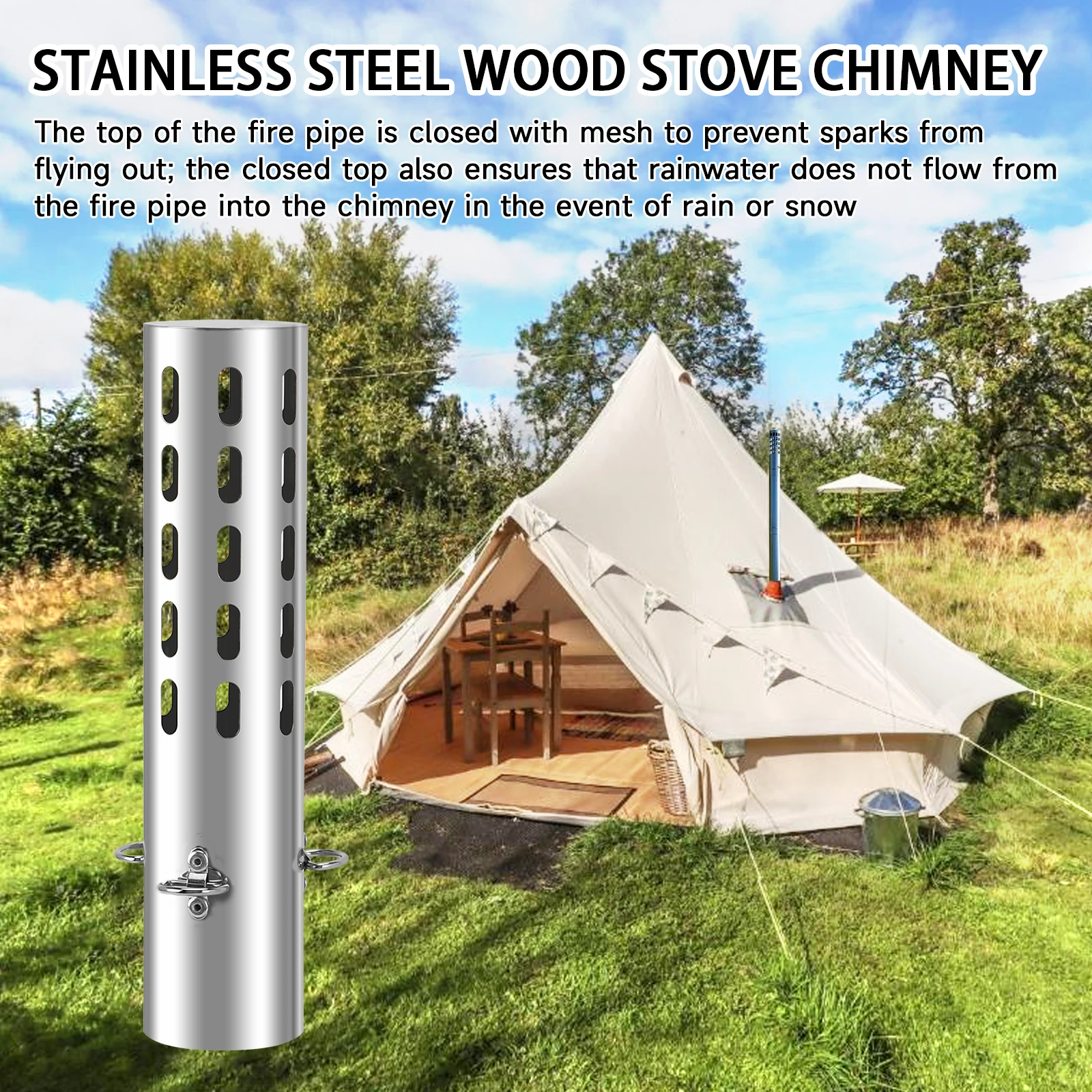 Camping Tent Stove Chimney Par - Charcoal Chimney Starter recension och pris