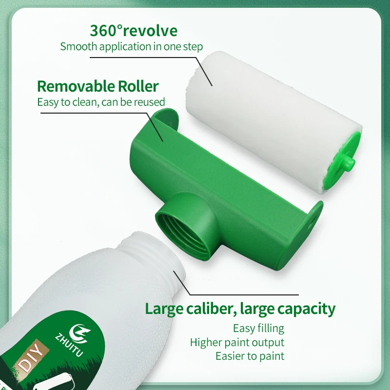 Wall Repair Roller Paint Strong Repair Wall Paint Household White Latex Paint With Roller Brush Set Wall Repair Tool for Tile