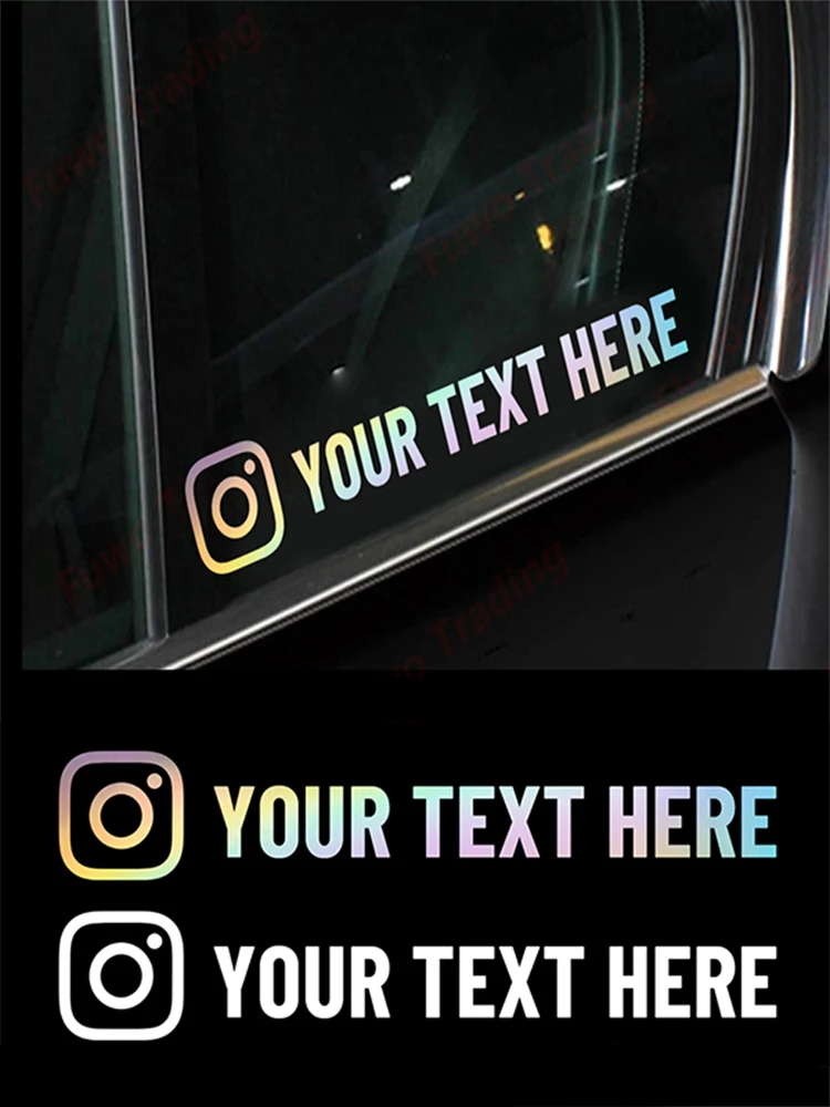 AliExpress JAYJOE Custom Text Name Car Sticker For Instagram Facebook Twitter YouTube TK VK Vinyl Decal Window Door Motorcycle Bicycle Sticker