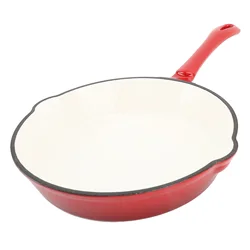Premium Cast Iron Frying Pan Non-Stick Skillet for Omelettes and Steak Enamel Cookware for Induction and Gas Stoves