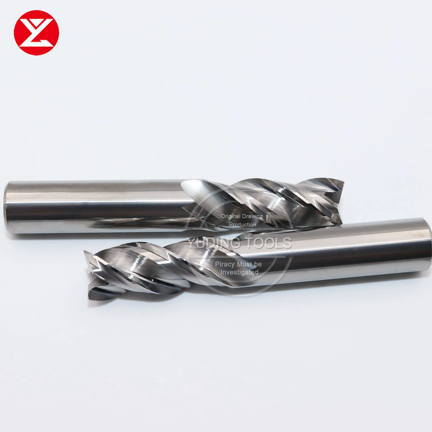 HRC55 Carbide Tools Endmill Milling Cutter 6mm 8mm 10mm 12mm for Strong Aluminum 3 Flute Cutting  Aluminium Copper Processing