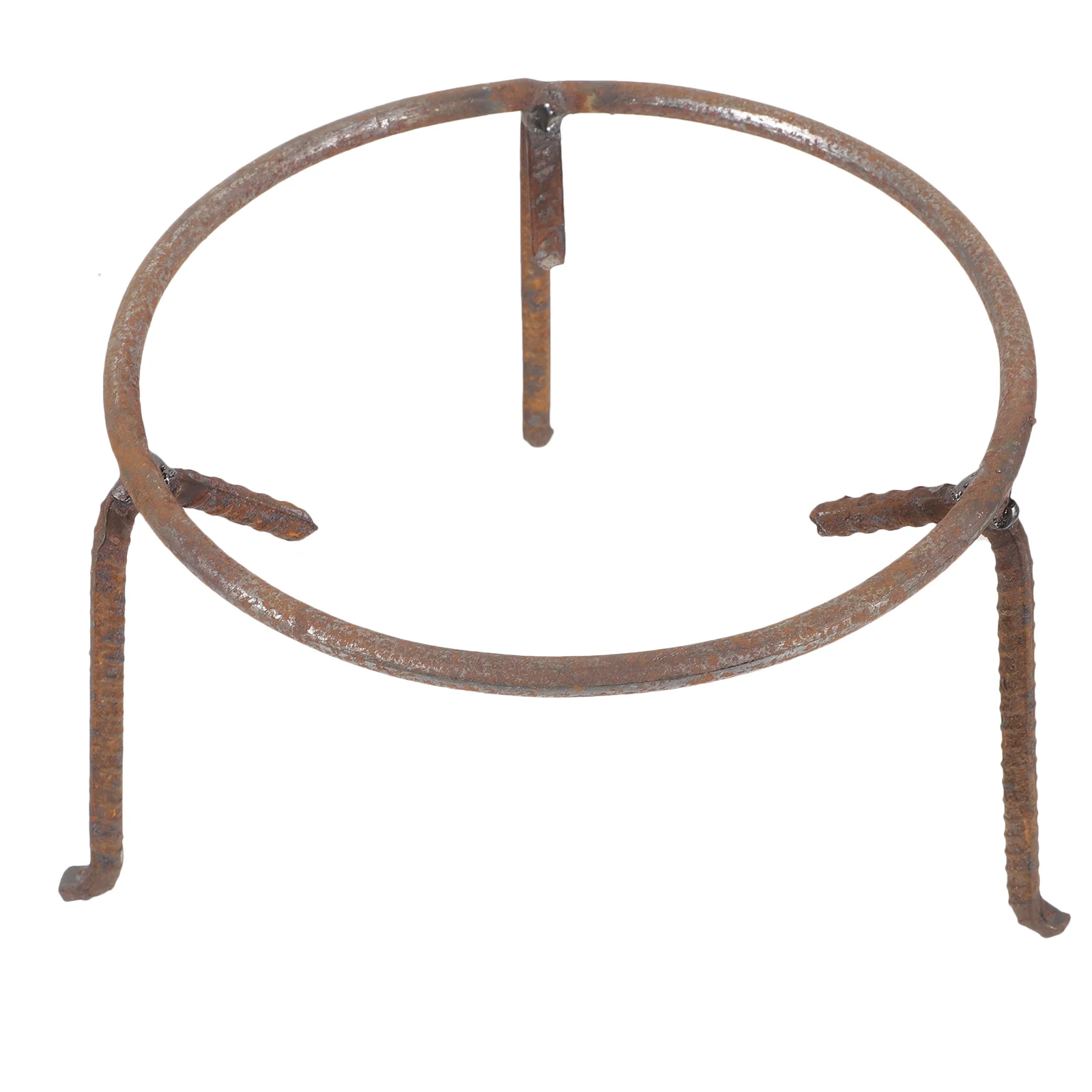 Pot Outdoor Picnic Firewood Tripod Rack Round Steel Ring Barbecue Stove Brazier Triangle Bracket Holders Stand Oven