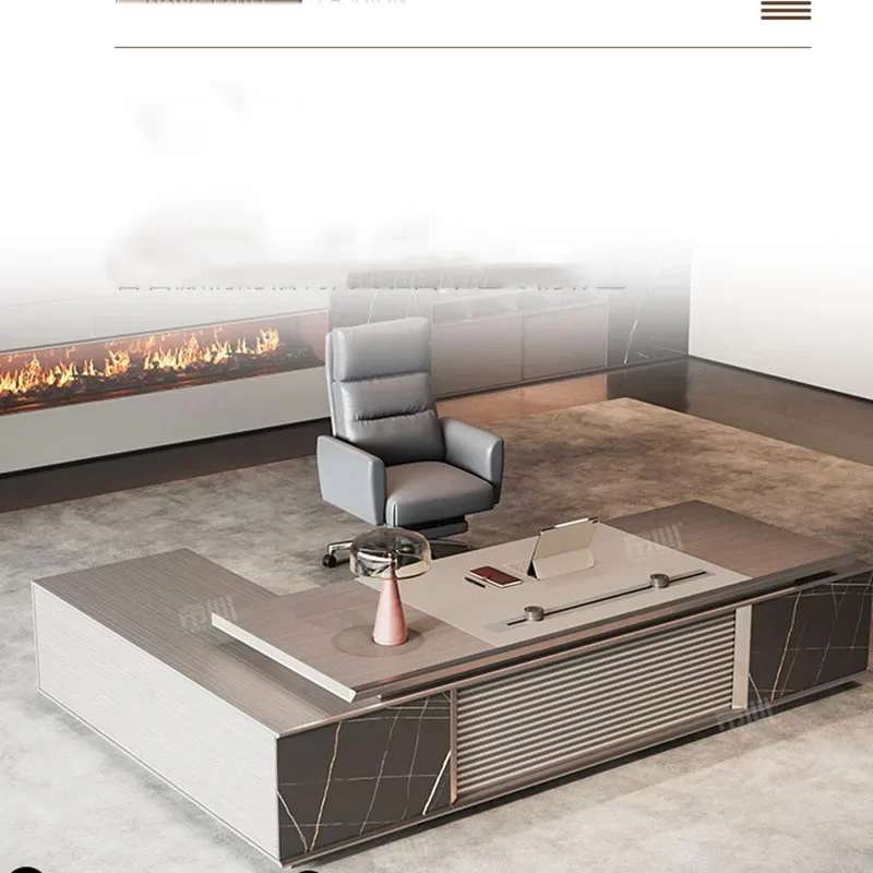 Computer Table Gaming Desk Office Study Executive Standing Desk Writing Black Wooden Escritorio Con Cajones Furniture Desk