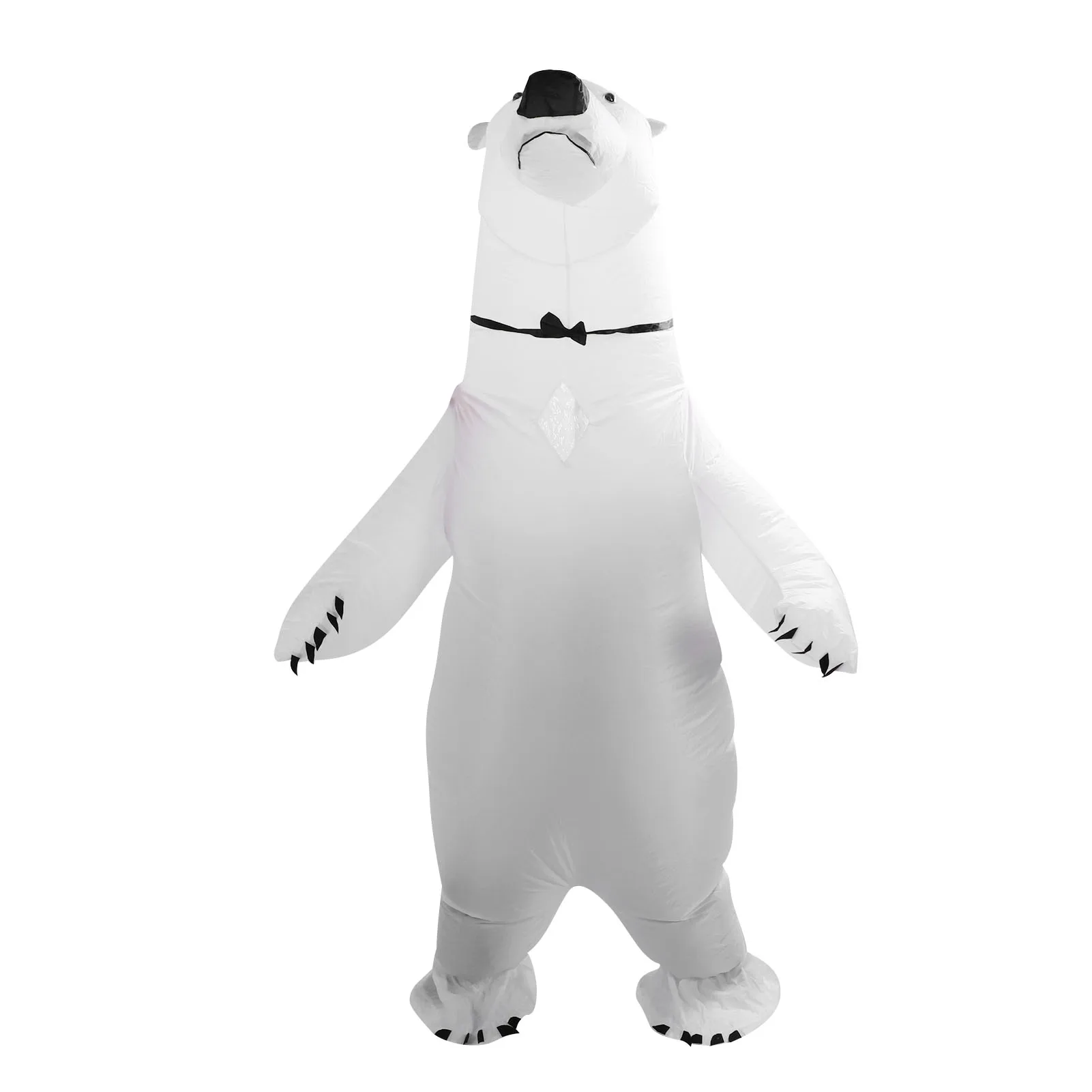

ZK30 Inflatable Polar Bear Costume Reinforced Stitching Lightweight Reusable Waterproof Blow Up Animal Costumes for Cosplay