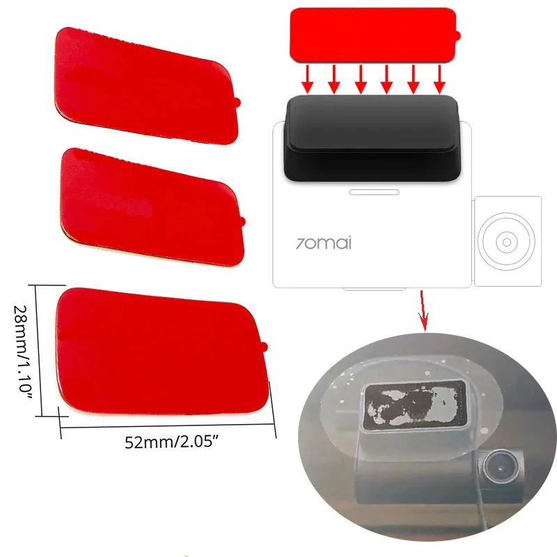 For 70mai pro d05 Dash Cam Electrostatic Sticker and Heat Resistant Adhesive,Suitable for 70mai pro D05 dvr