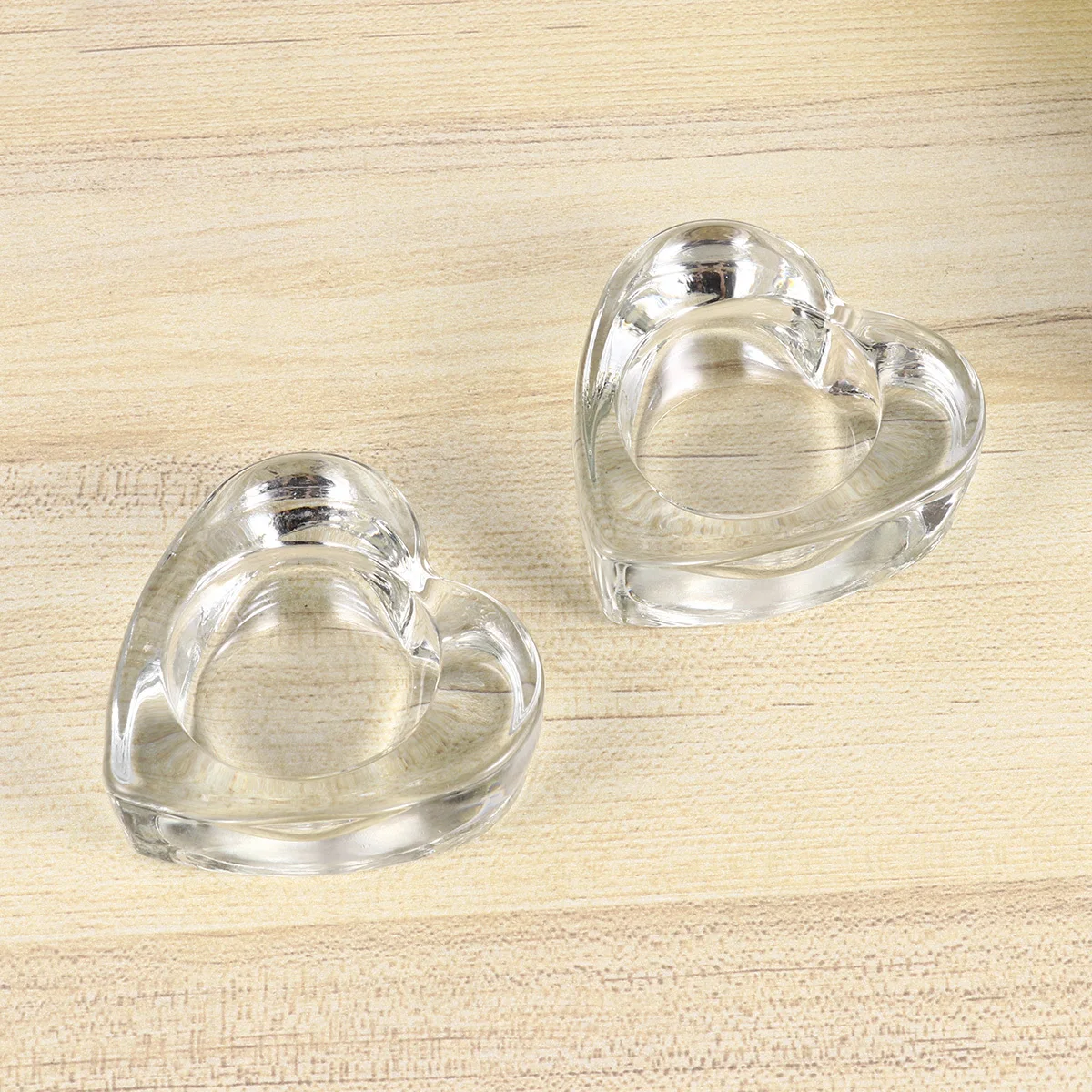 1 قطعة شكل قلب الزجاج الشمعدان حلية حامل لحفل الزفاف المنزل مكتب سطح المكتب الديكور الزجاج الشمعدان #2