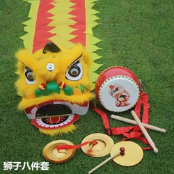 Kid Chinese Lion Dance gong Drum Children Boy Mascot Costume Cartoon Props Sub Play Parade Festival Carnival Sport Traditional