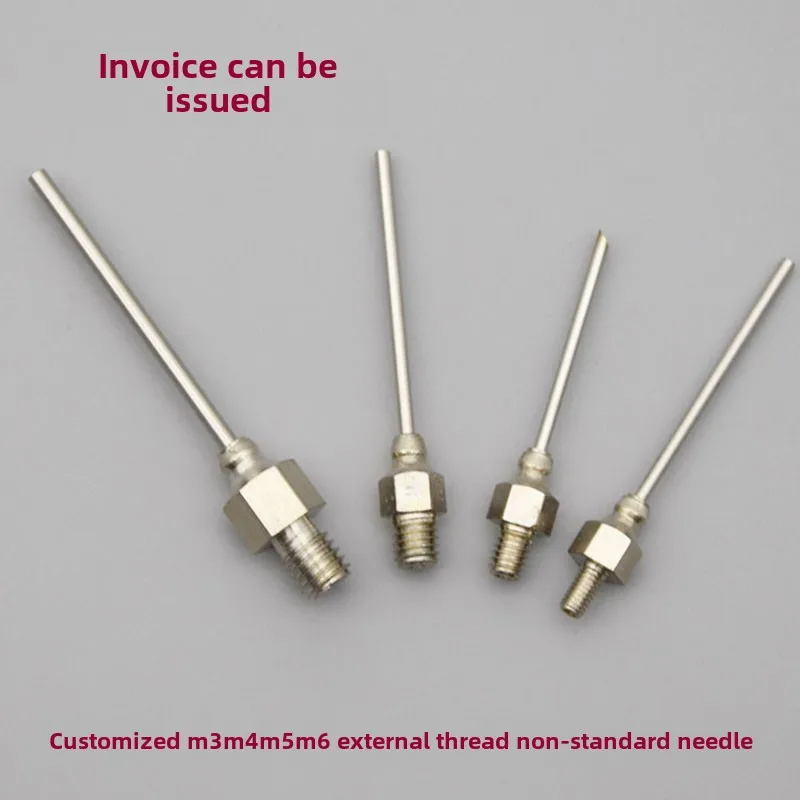 

2Pcs All Stainless Steel Needle External Thread Needle Dispensing Needle M3M4M5M6 External Thread