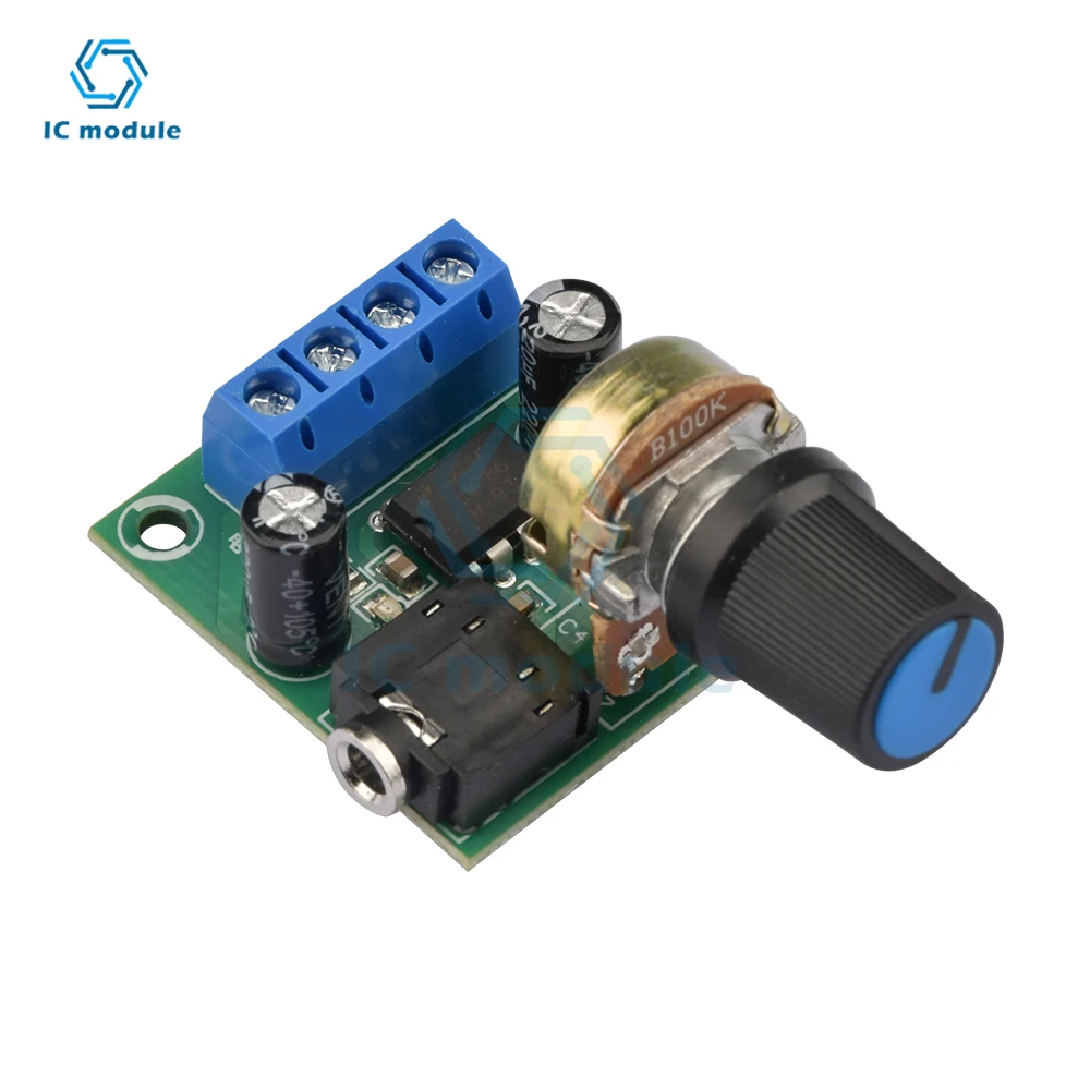 LM386 10W Audio Amplifier Board Mono 3.5mm DC 3-12V Volume Control Mini AMP Module Adjustable Volume 1PC Sound amplifier board