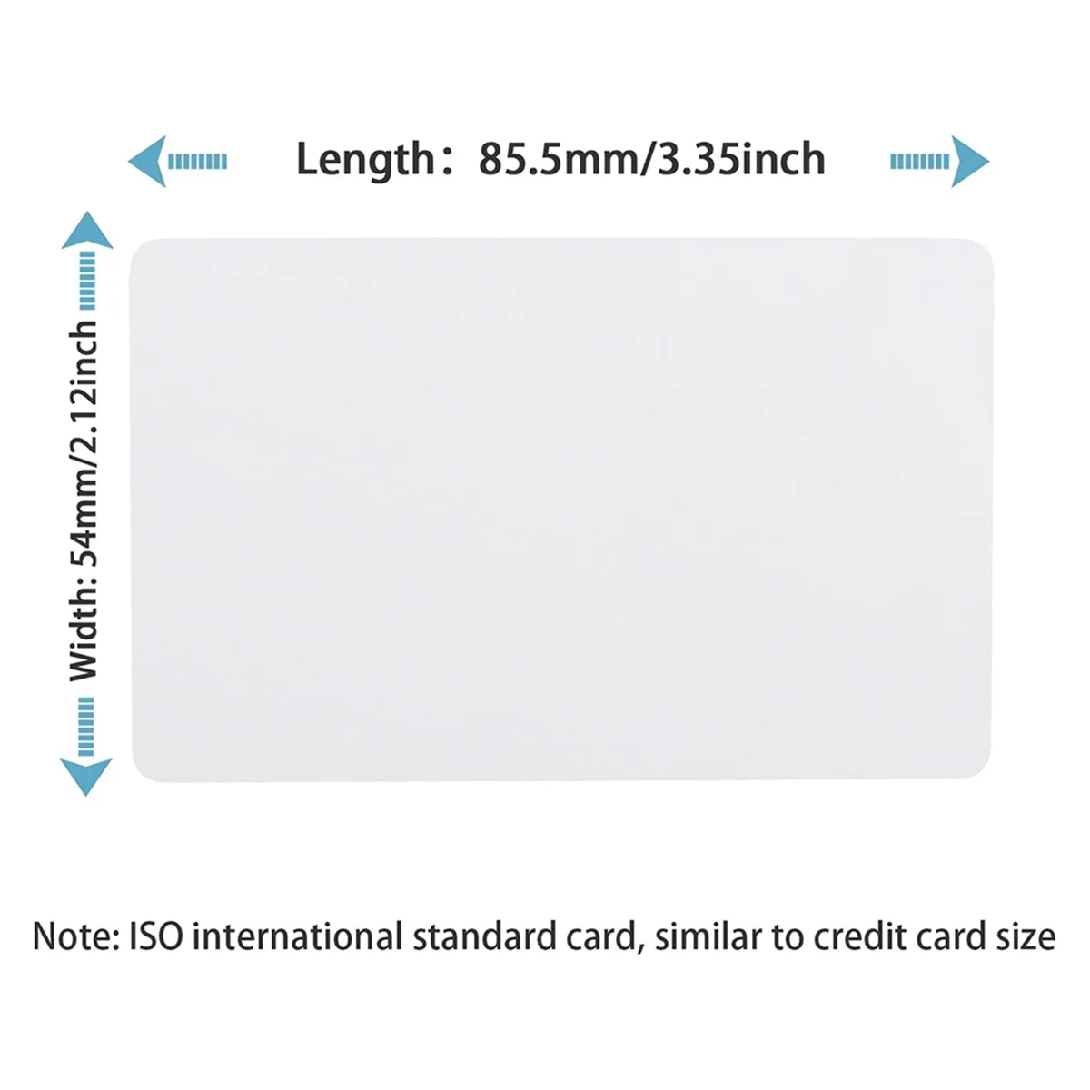 B-T 20 Pack Premium Blank PVC Cards, CR80 30Mil Graphic Quality White Plastic Cards for Photo ID Badge Printers