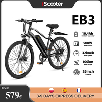 IScooter Electric Bike EB3 for Adult, E-bike Electric city bike with 250W motor, 36V 10.4AH removable lithium battery