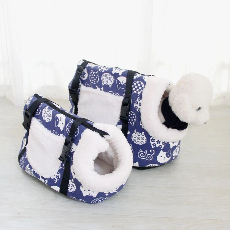 

Portable Pet Bag Cat Carrier Foldable Going Out Fashion One Shoulder Breathable Dog Travel BackPack With Locking Safety Zippers