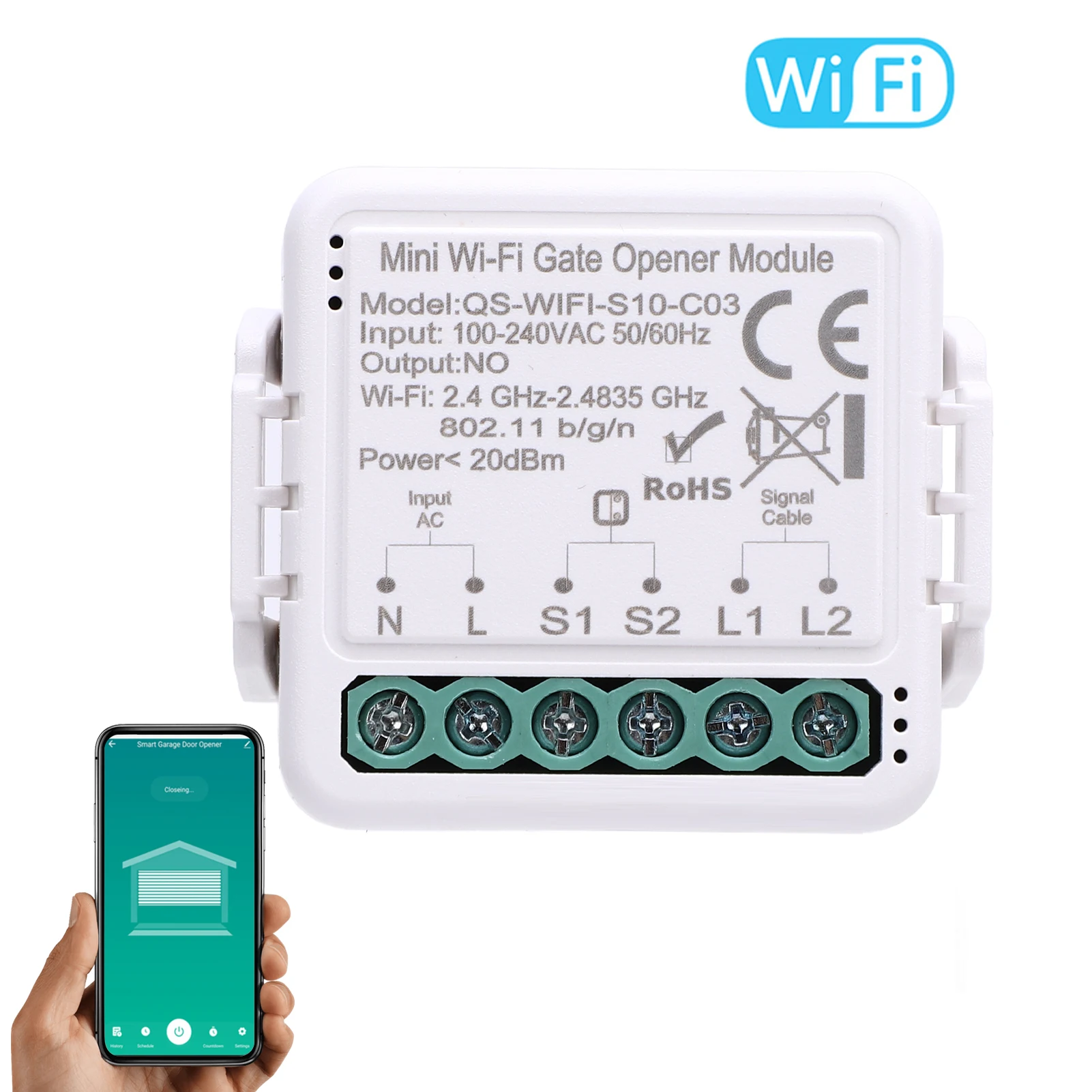 modulo-inteligente-wi-fi-para-abertura-de-porta-de-garagem-com-controle-por-voz-via-app-tuya-compativel-com-google-home-funcao-de-controle-remoto-e-temporizador