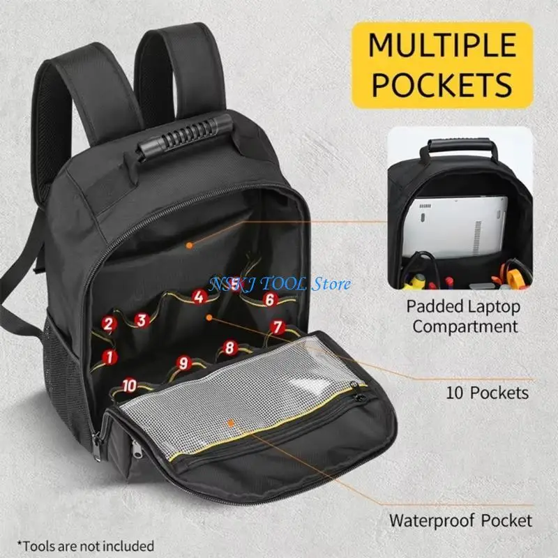 

L8RC Multifunctional Electrician Tool Bag Backpack for Repairs and Home Maintenance