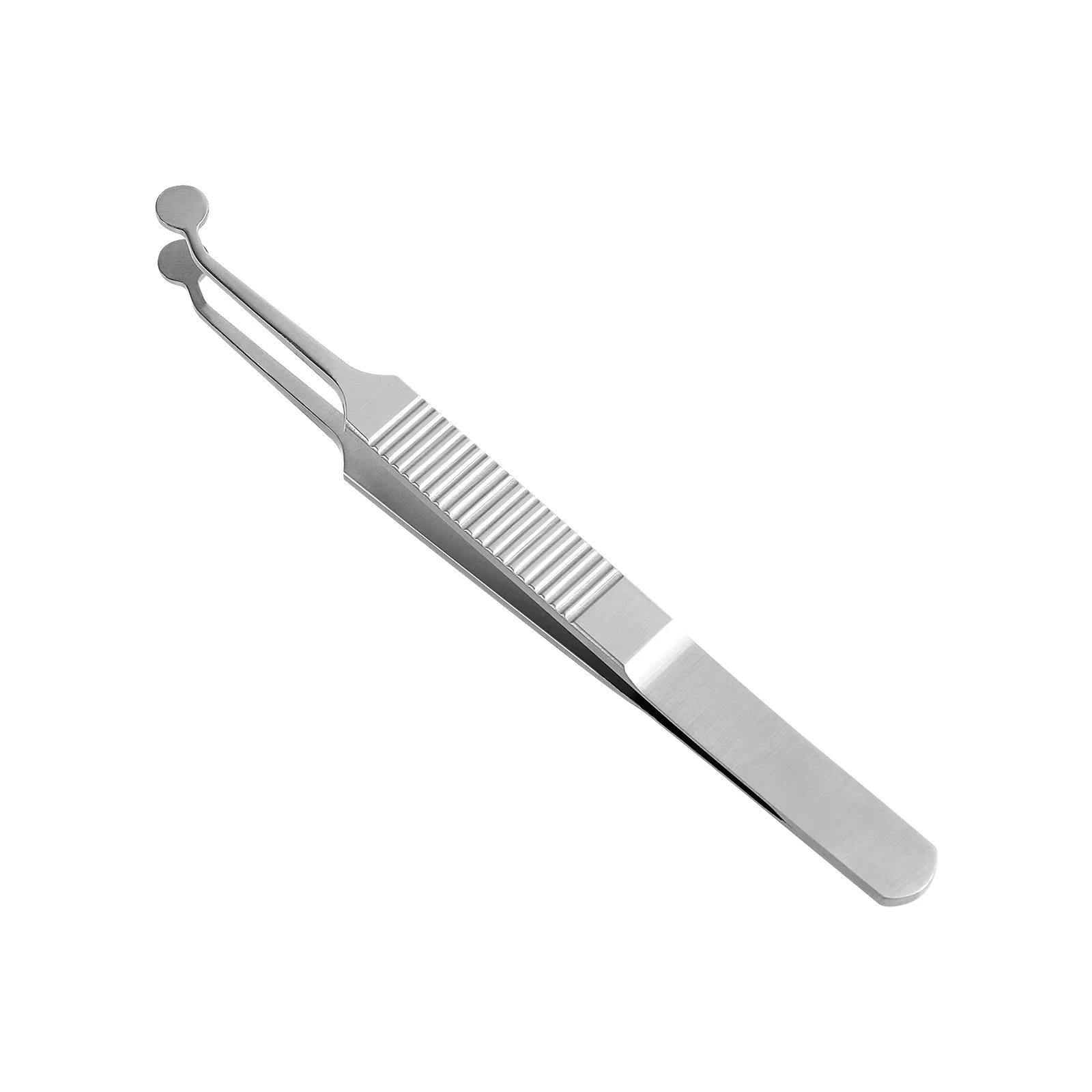 

1pc Stainless Steel Eyelid Forceps Anti-Skid Handle Smooth Rounded Tips Meibomian Gland Expressor For Hospital Laboratory Eyelid