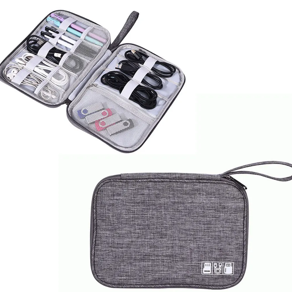 

Сумка для хранения кабеля передачи данных, зарядное устройство для наушников, многофункциональная сумка для хранения, водонепроницаемая и портативная дорожная универсальная сумка для хранения кабелей