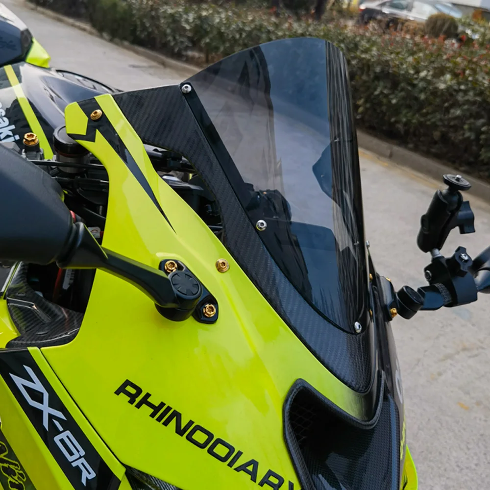 For Kawasaki ZX-6R/636 2024 Motorcycle Carbon Fiber Front Windshield Fairing