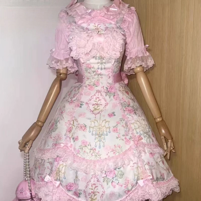 

Японский комплект платьев Y2K Kawaii с рюшами для женщин: милый и элегантный наряд для вечеринок, модная уличная одежда, новинка, повседневная одежда