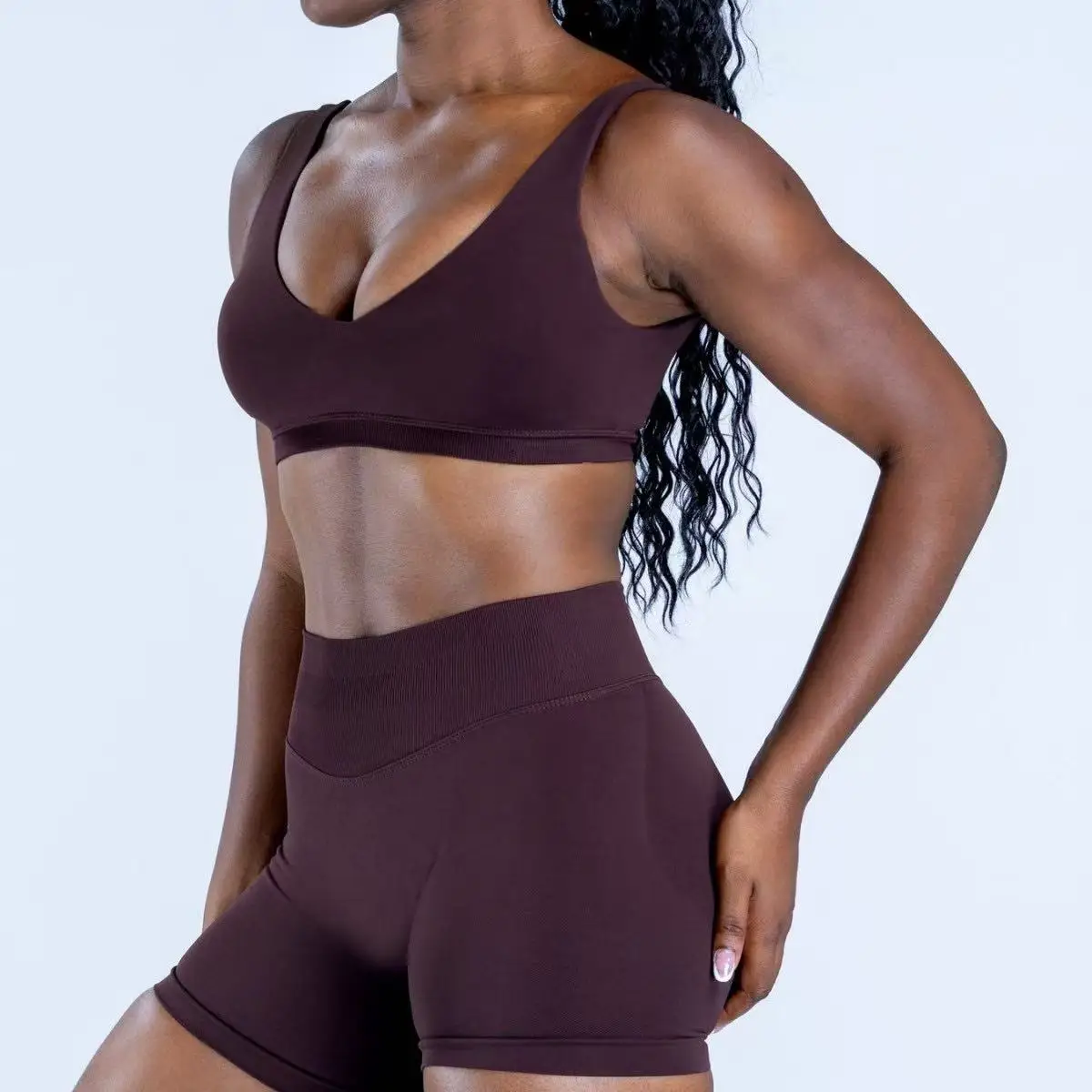 Scoop Back Bra Shockproof Training Gym Running Fitness Breathable Top Sports Vest Bra Women with Chest Pad