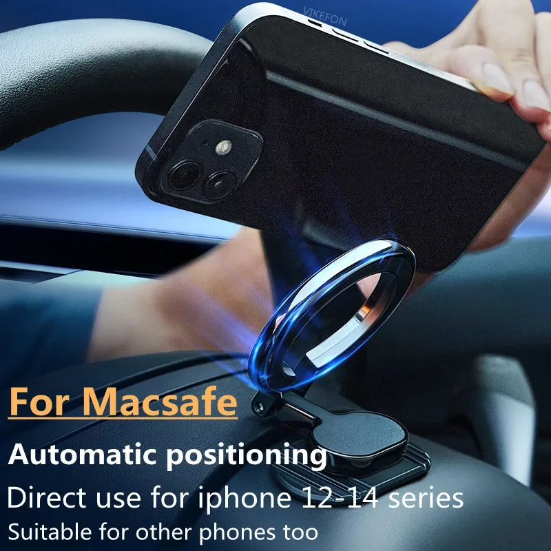 

Universal Magnetic Car Mobile Phone Holder Metal Folding Magnet Mount Support Stand For Huawei iPhone Xiaomi Samsung Macsafe