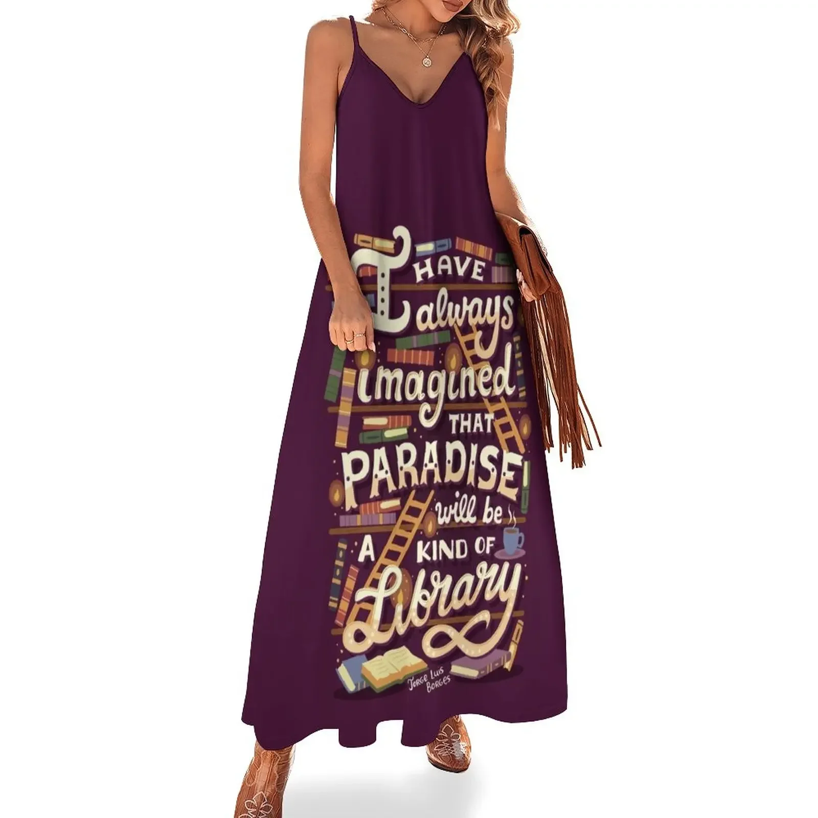 

Library is Paradise Sleeveless Dress summer woman dress 2025 prom clothes