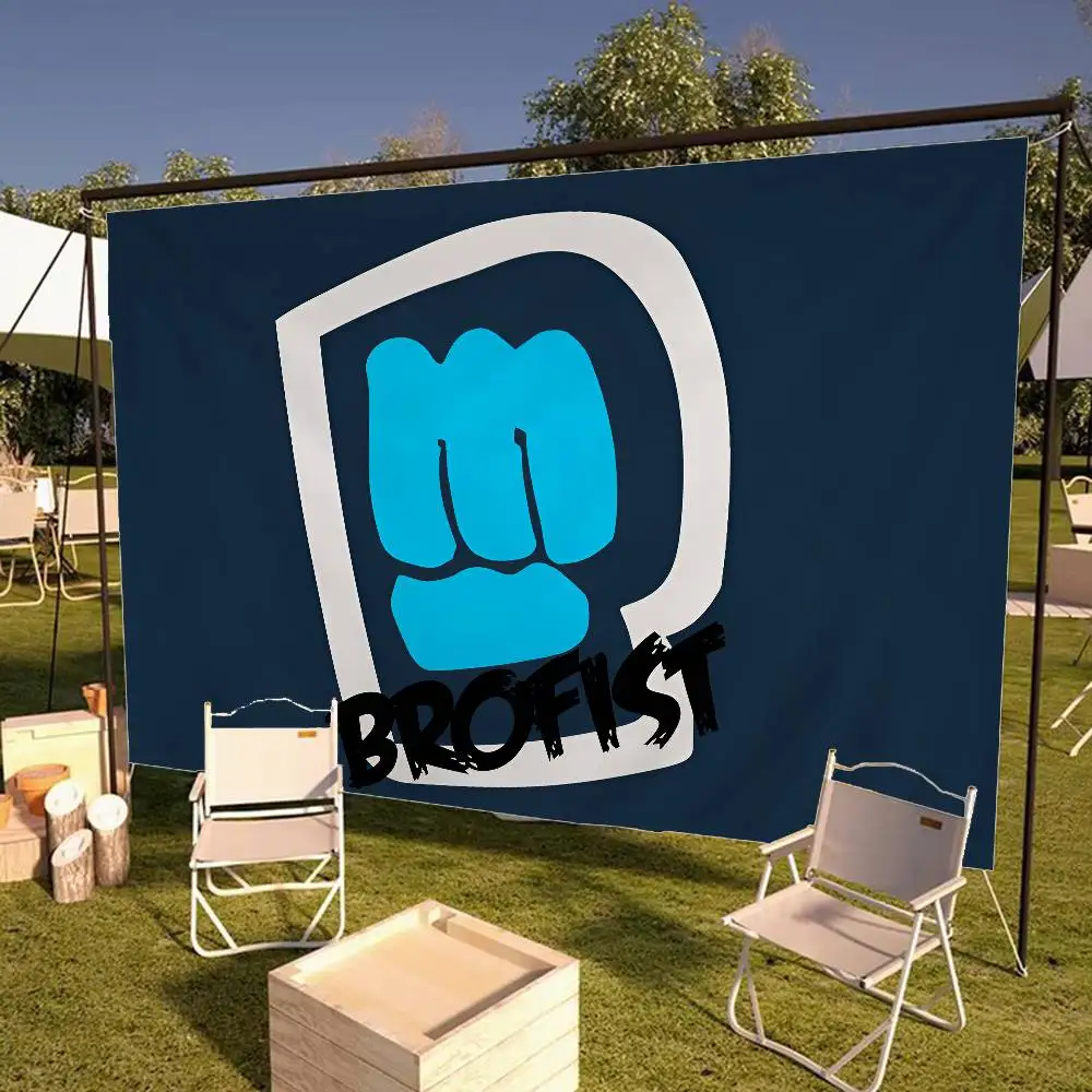 PewDiePie logo Small Size Cheerleading Banner Hand Pulled Flag Outdoor Atmosphere Flags