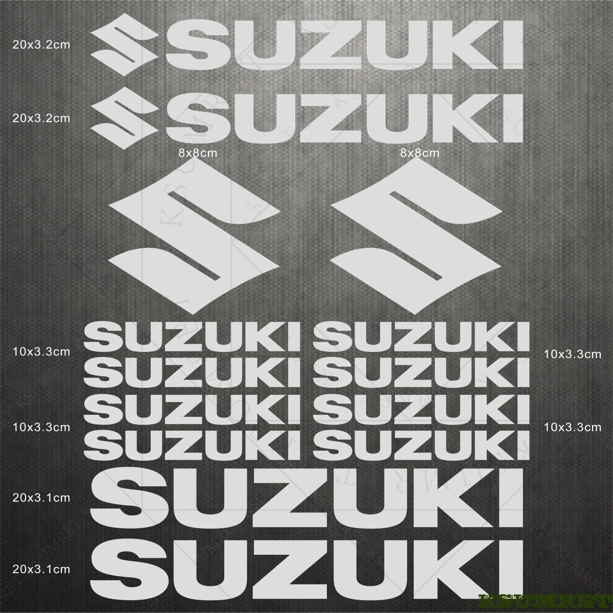 For Suzuki Motorcycle Sticker Decals Helmet Logo Set image 6