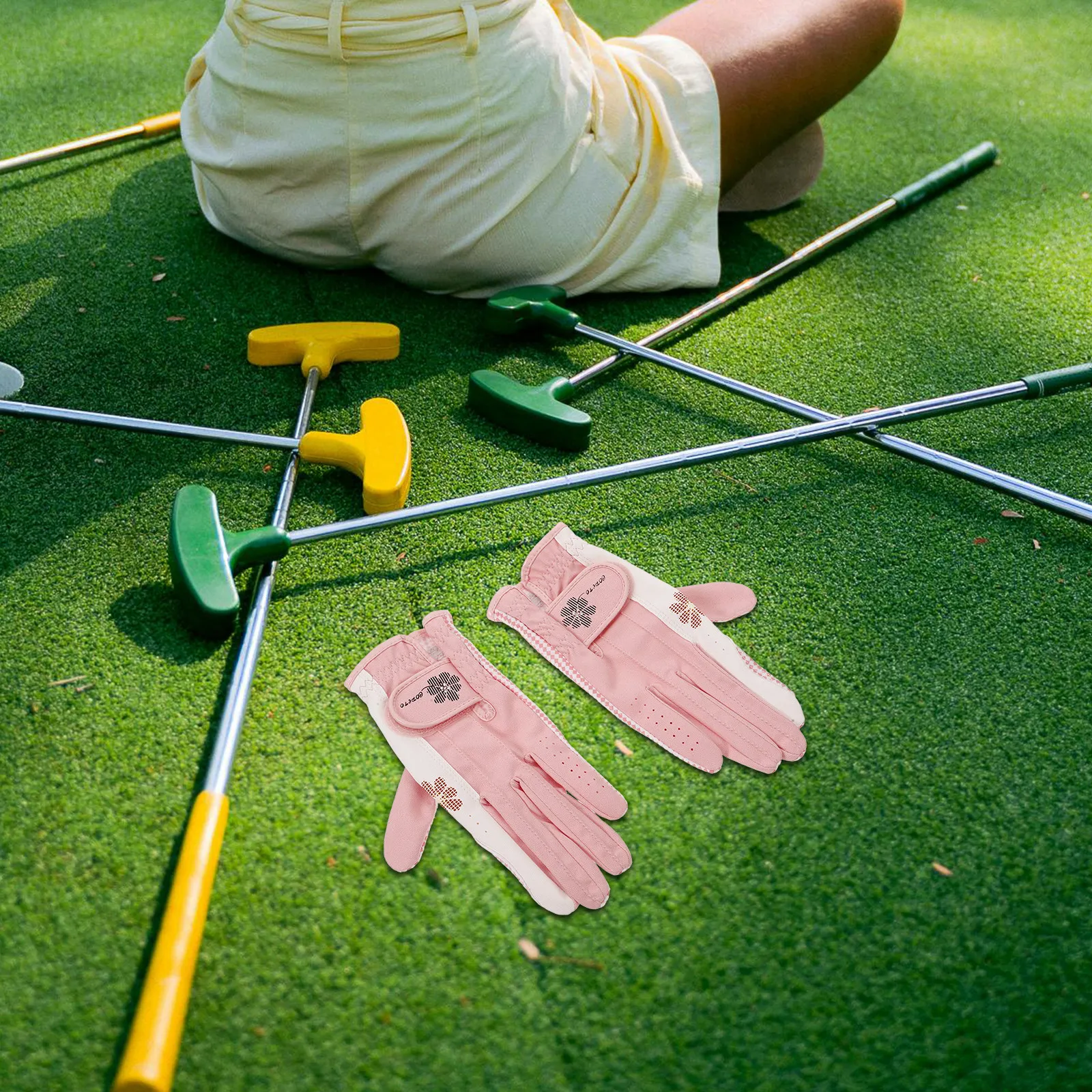 

1 пара женских перчаток для гольфа, дышащие, противоскользящие, износостойкие, дождевые перчатки для гольфа, удобные защитные перчатки для гольфа на обе руки