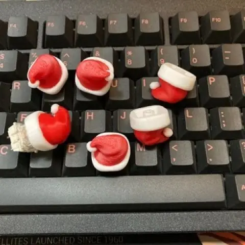 

Christmas Hat Keyboard Key Mechanical Keyboard Santa Claus Personalized Keycap Single R4 Cross Axis Supplement