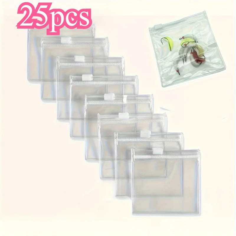 25pcs  Zipper Bag Transparent Plastic Bag Anti Oxidation Jewelry Pouch for DIY Jewelry Storage Earring Bracelet Packaging