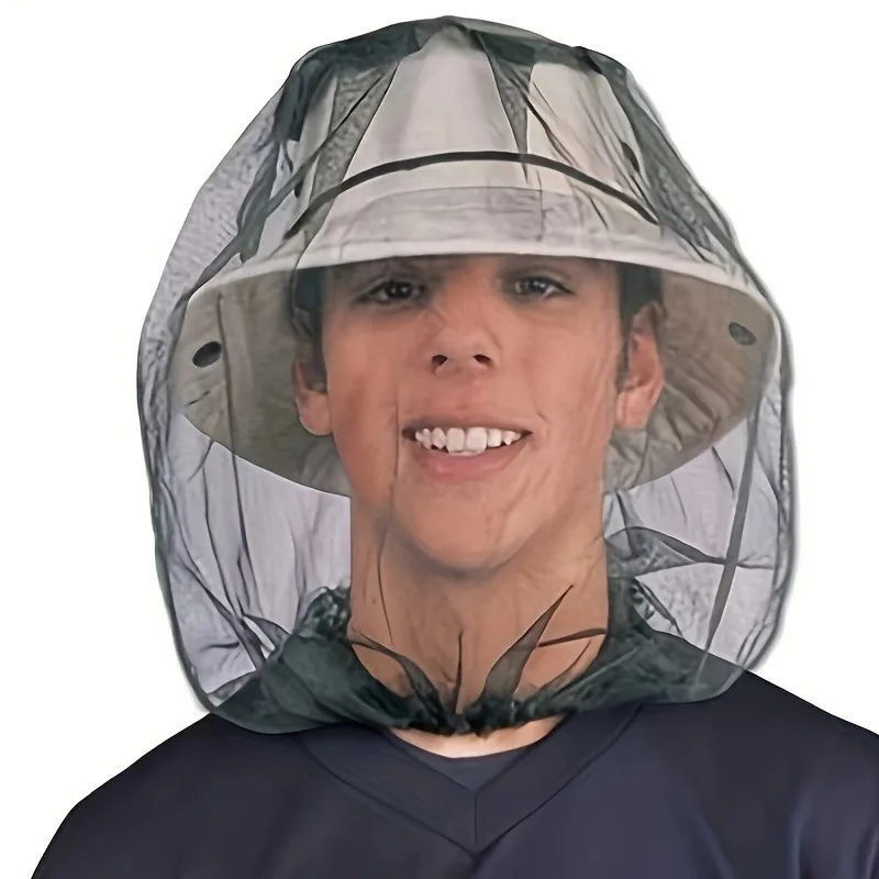 Lightweight Breathable Mosquito Net, 70D Durable Nylon for Camping Hiking Fishing, Dark Green
