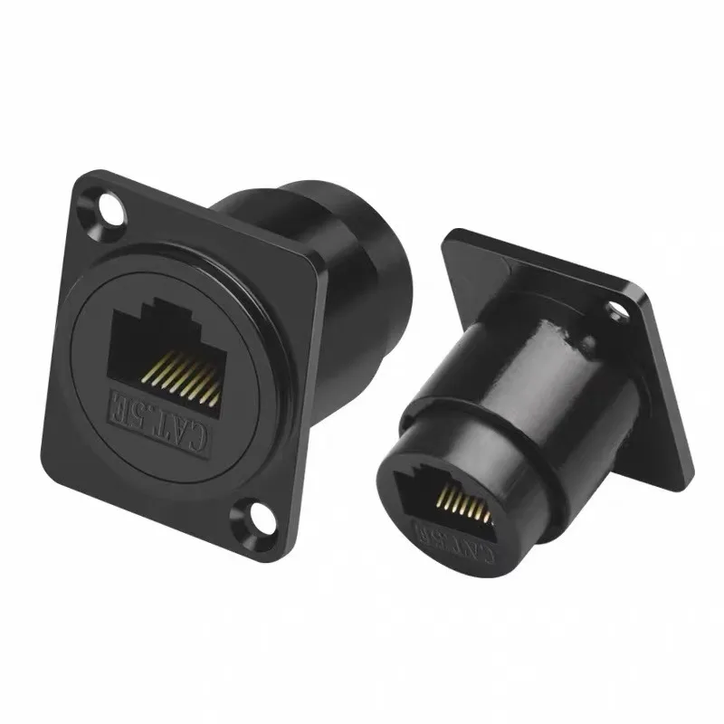 RJ45 connector PANEL MOUNT CAT6/CAT 6 socket to socket ADAPTER D type 8P8C Panel  Female Socket Wiring Harness connector