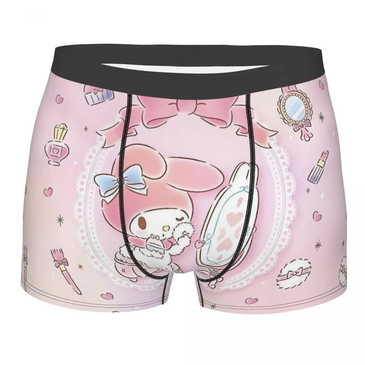 

Нижнее белье Melody по индивидуальному заказу, мужские трусы-боксеры с мультяшным принтом из фильма Kawaii, шорты, дышащие трусы