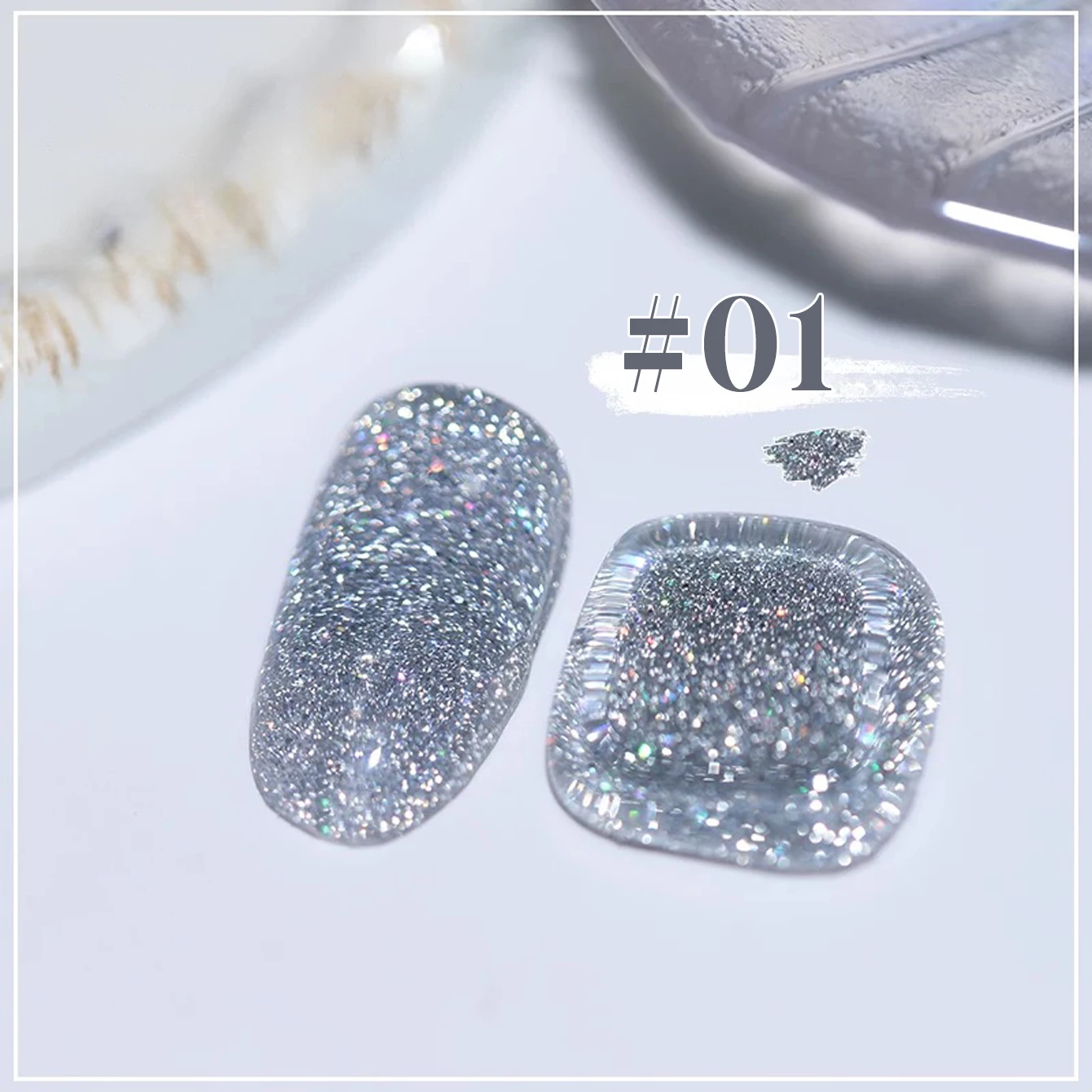 1 szt. ZH Flash Broken Diamond Żelowy Lakier do Paznokci 2025 Nowy Odblaskowy Bounce Di Brokatowy Efekt Złamanych Diamentów do Paznokci dla Kobiet na Prezent